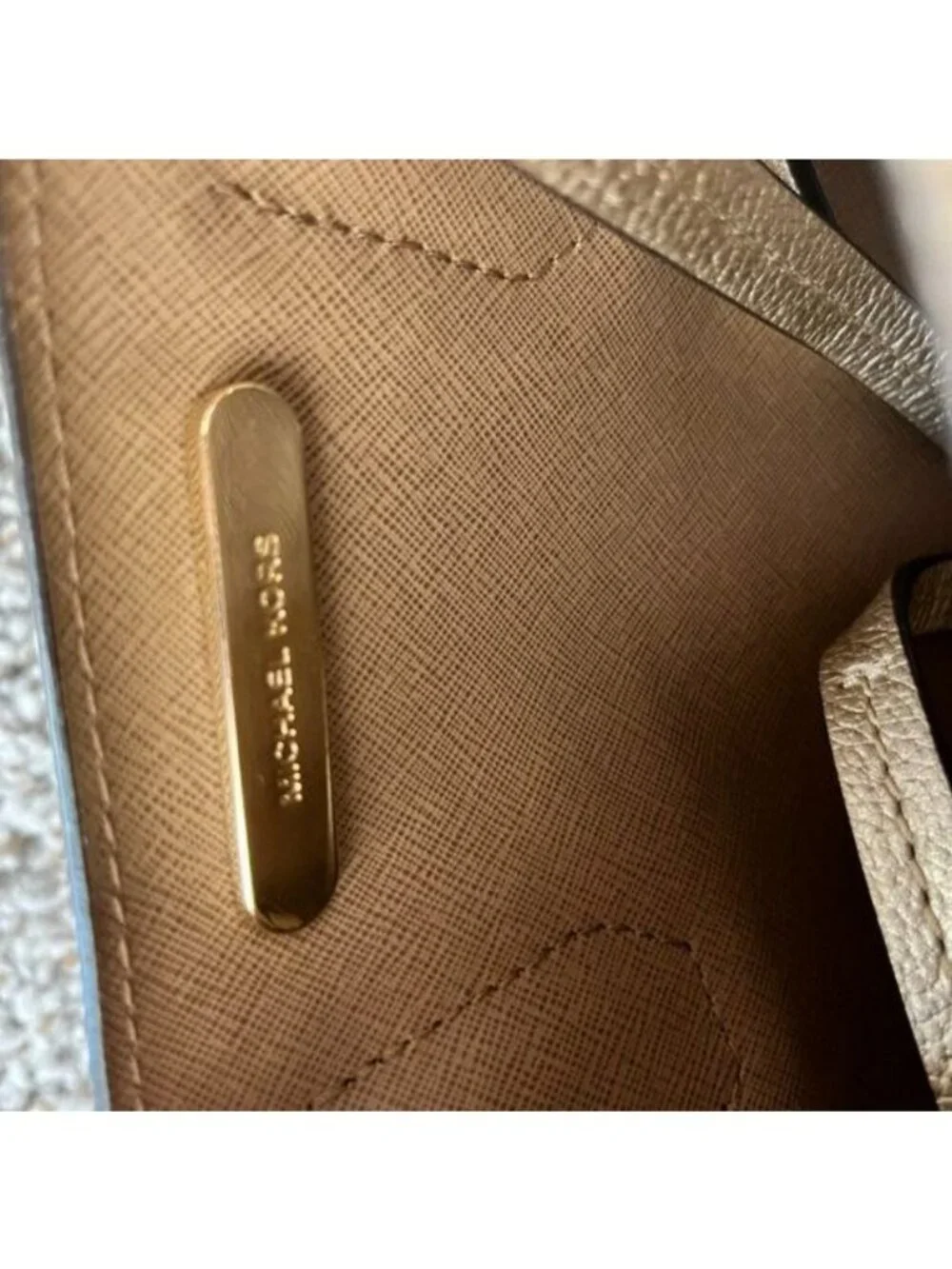 Michael Kors Mercer Leather Tote in Metallic Gold